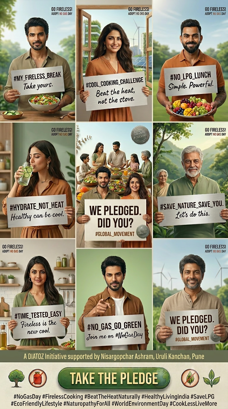No Gas Day — A DIATOZ initiative supported by Nisargopchar Ashram, Uruli Kanchan, Pune